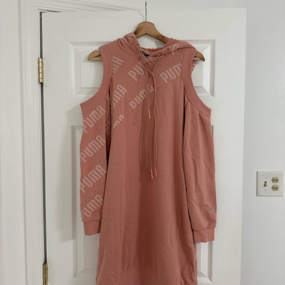 Puma Pink Cold Shoulder Sleeveless Sweater Dress